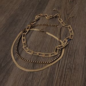 Stackable gold chains, bundle of 3 - New without tags!
